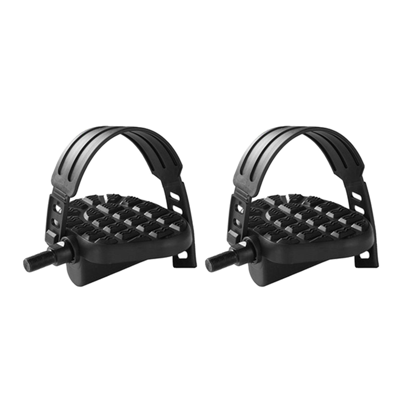 Exercise Bike Pedals with Adjustable Straps