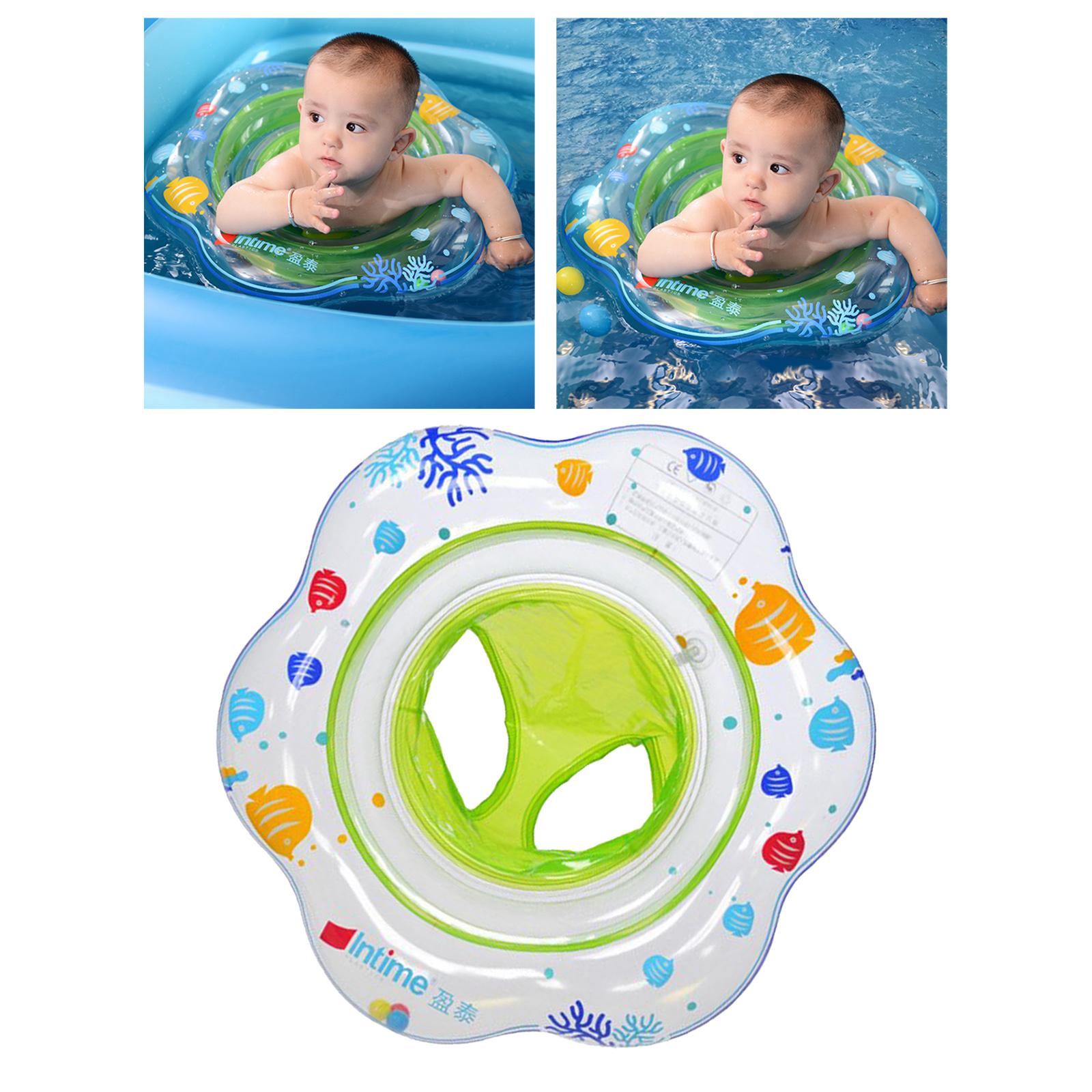 Inflatable Swimming Float Ring Toddlers Raft Pool Baby Beach Summer green