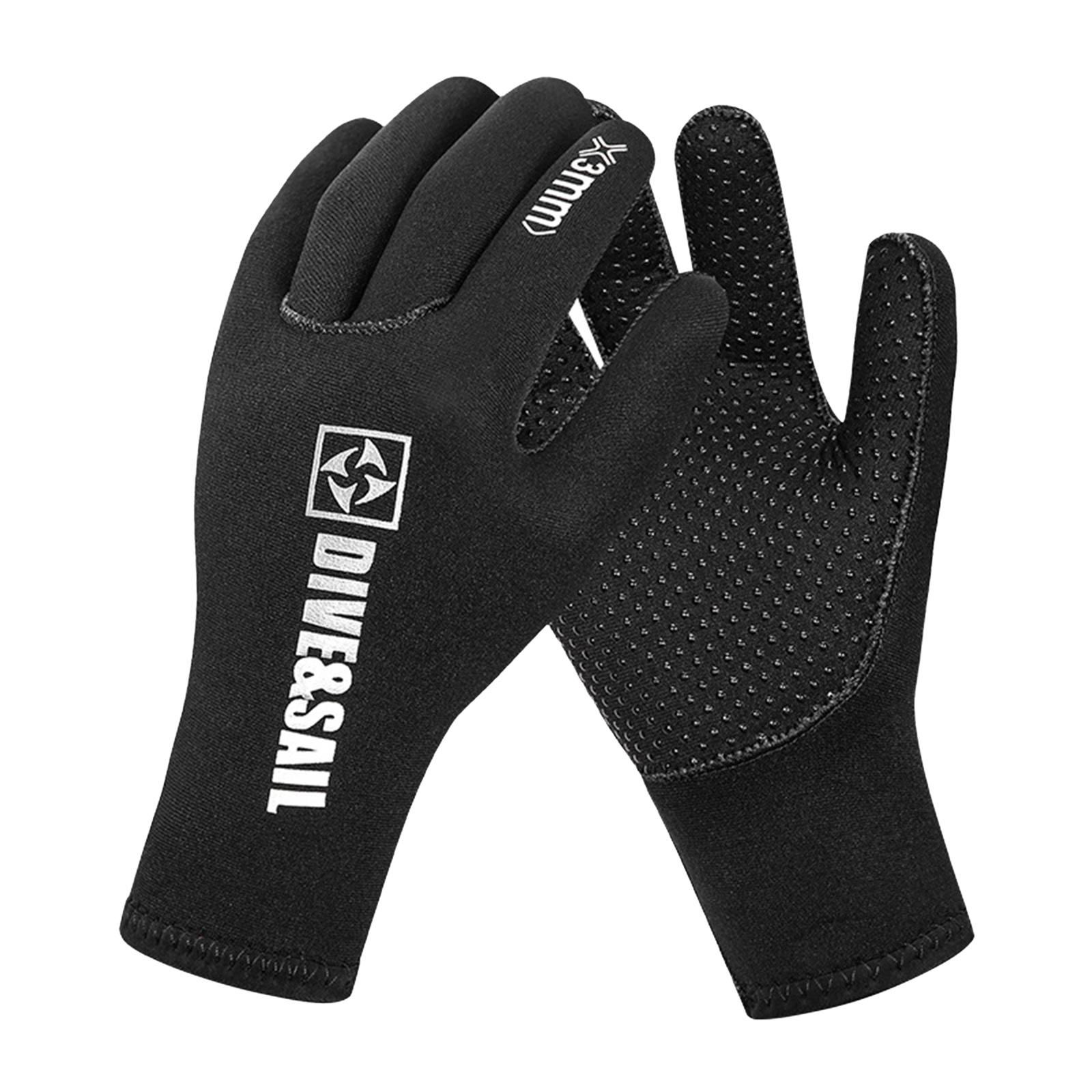 3mm Neoprene Wetsuit Gloves Swimming Surf Gloves Surfing Five Finger  XL