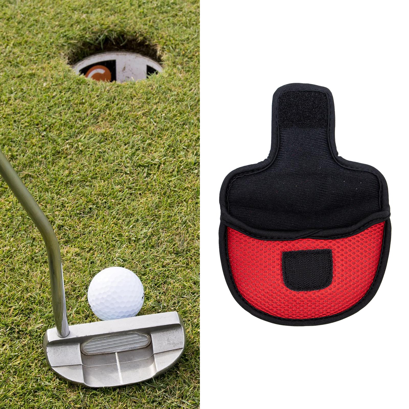 Lightweight Golf Putter Mallet Cover Headcover Unisex Golf Equipment Red