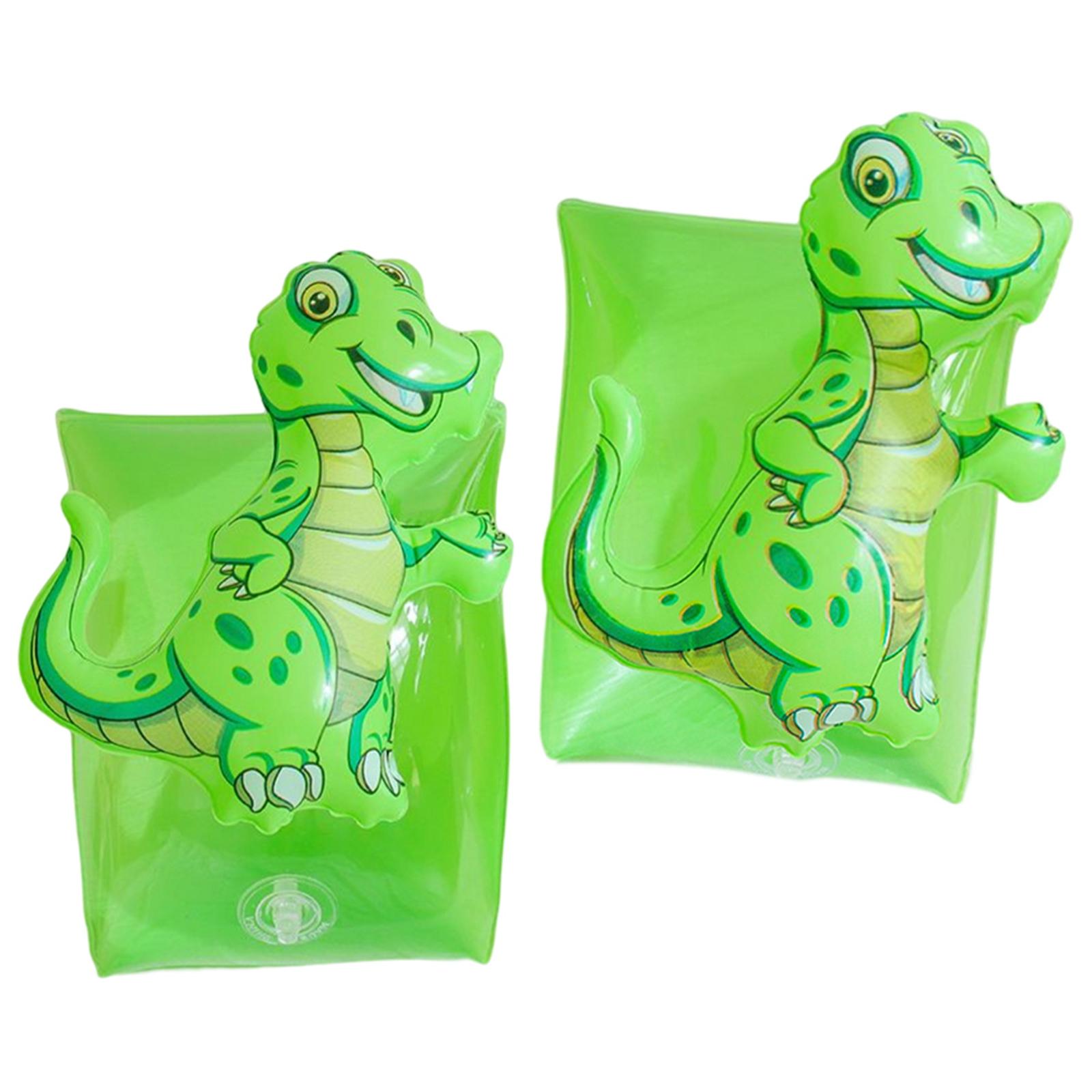 2x Inflatable Armbands for Kids Swim Sleeves Float Floats Child Dinosaur