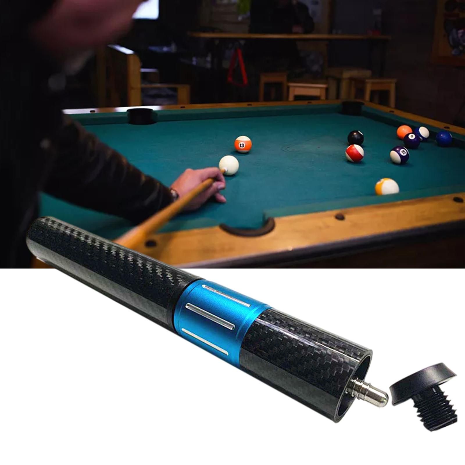 Pool Cue Butt End Extender Carbon Fiber for Billiards Lengthen Tools Parts C