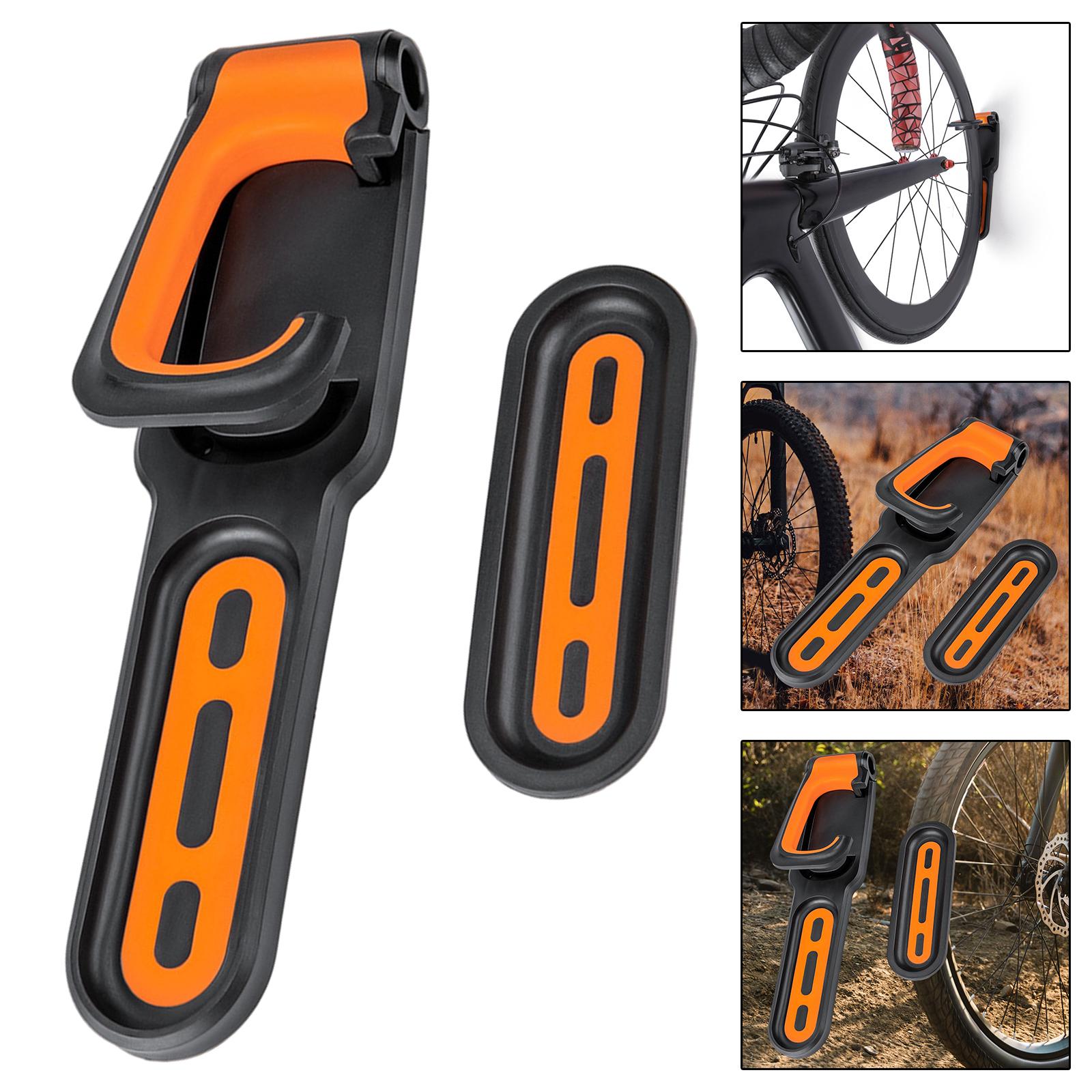 Bike Wall Mount Bike Rack for Garage Vertical Cycling Holder for Bicycles Black Orange 