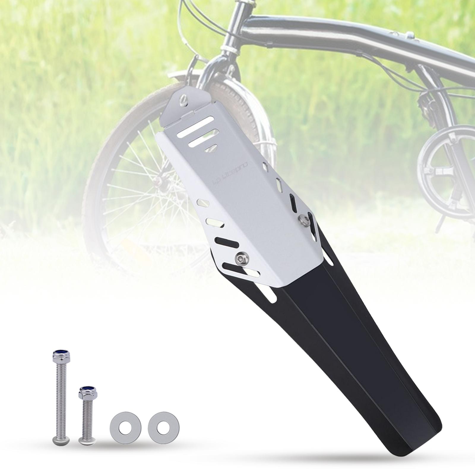 Folding Bicycle Fender Front Rear Mudguard for Bicycle Accessories silver