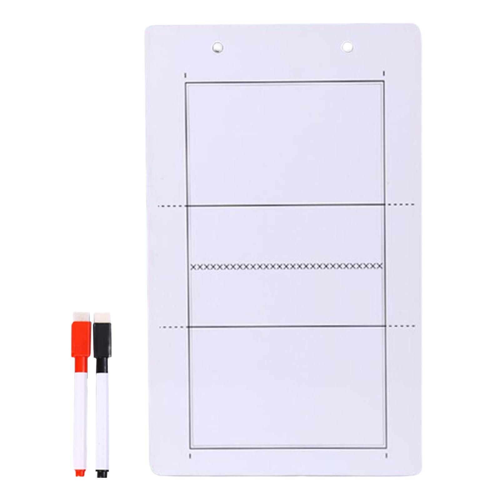 Double Sided Ball Coaching Board Coaches Clipboard with Pen for Strategizing Volleyball