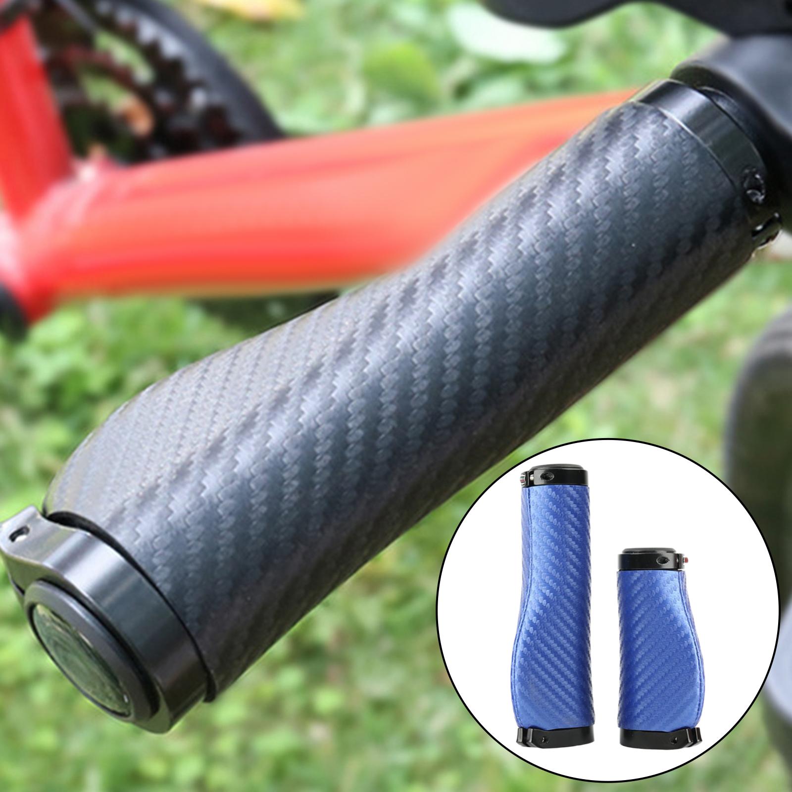 2Pcs Universal Mountain Bike Handlebar Grips Bicycle Grips Long Short Blue