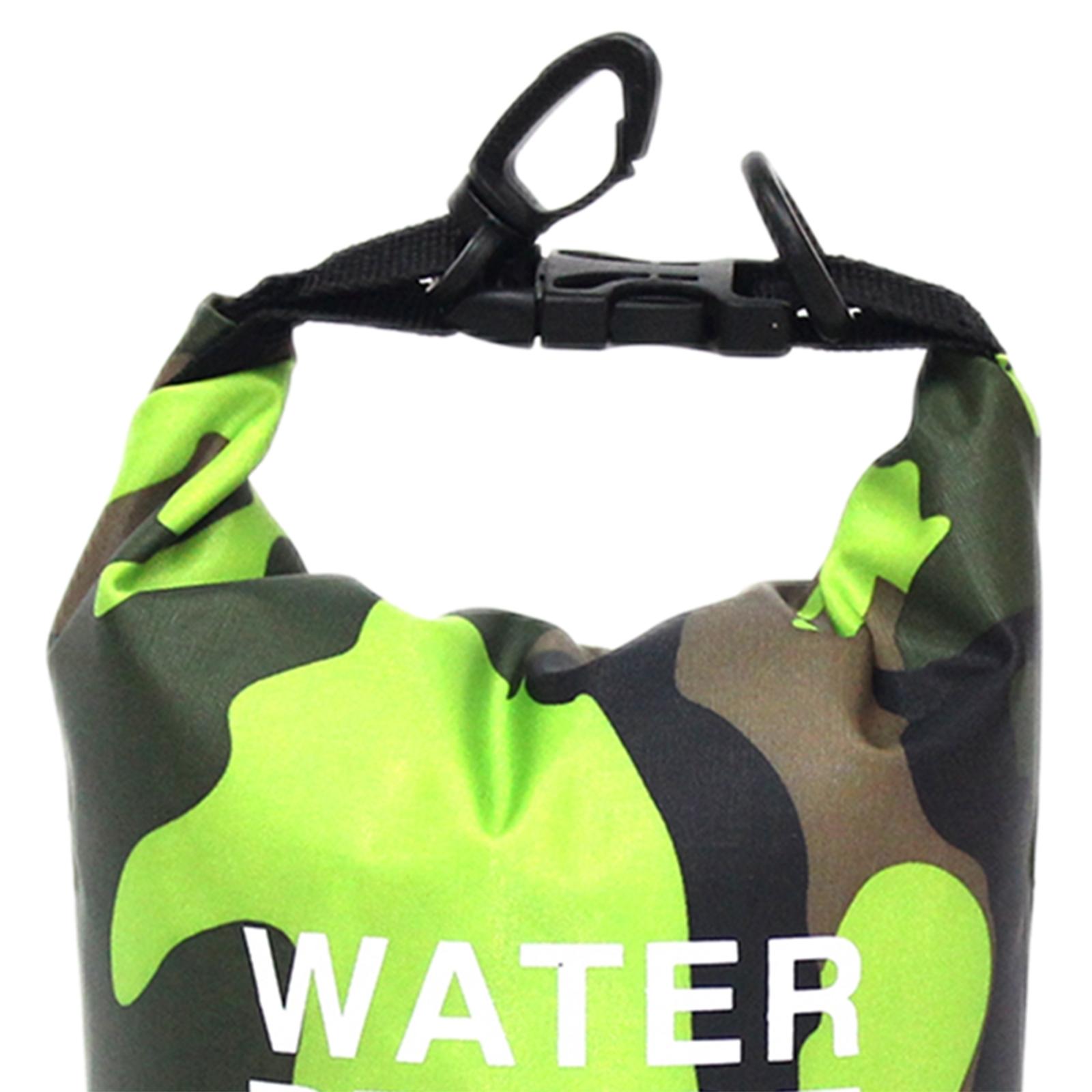 Small 2L Waterproof Dry Bag Crossbody Shoulder Bag for Kayaking Green