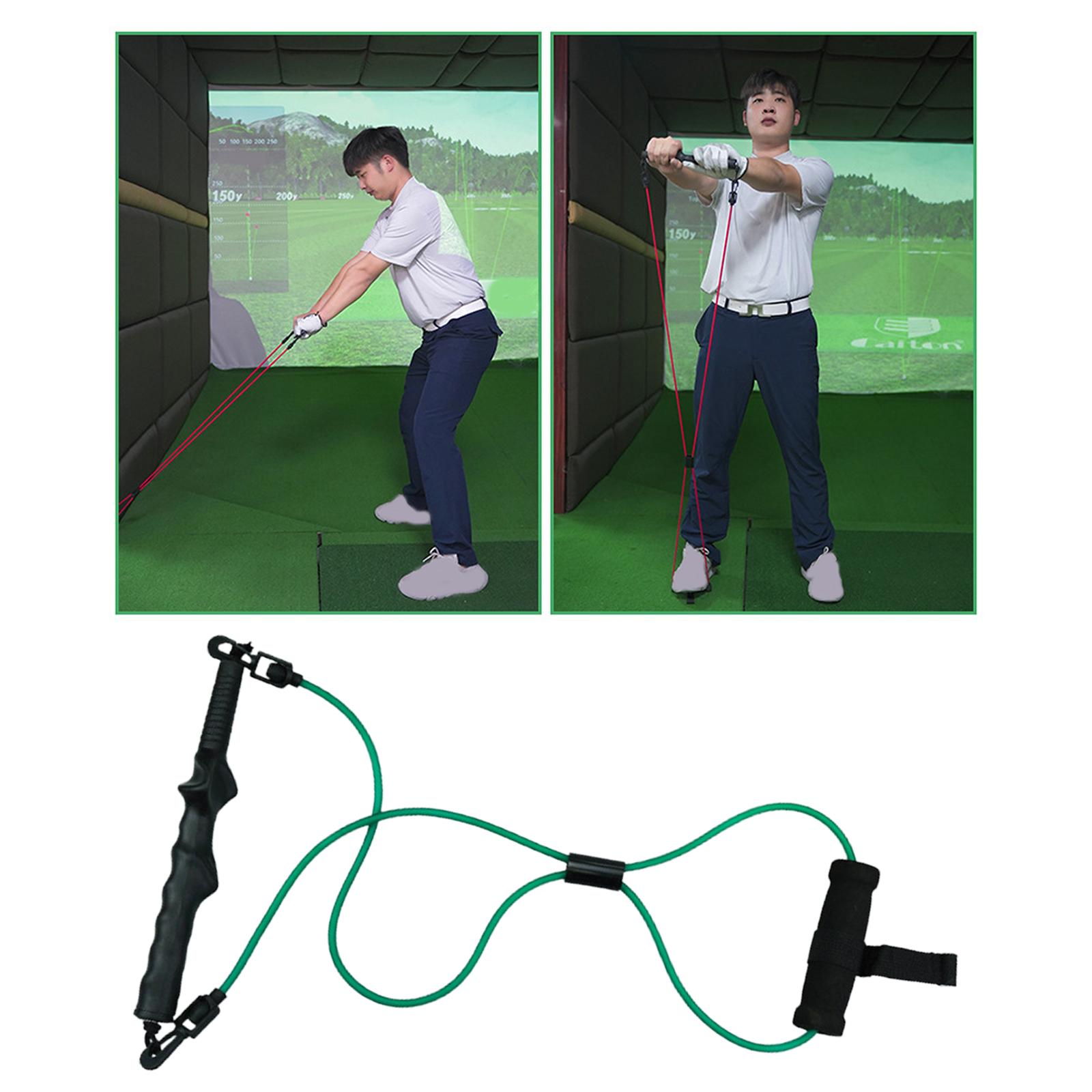 Golf Swing Training Aid Practice Golf Accessories Exercise Resistance Bands Green