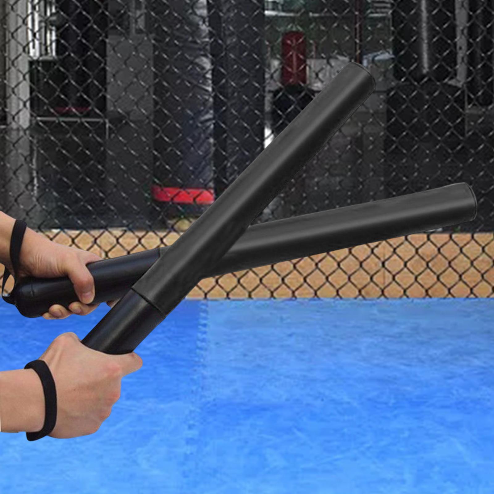 1 Pair Boxing Training Sticks Punch Foam Sticks Tool for Sports Grappling Black