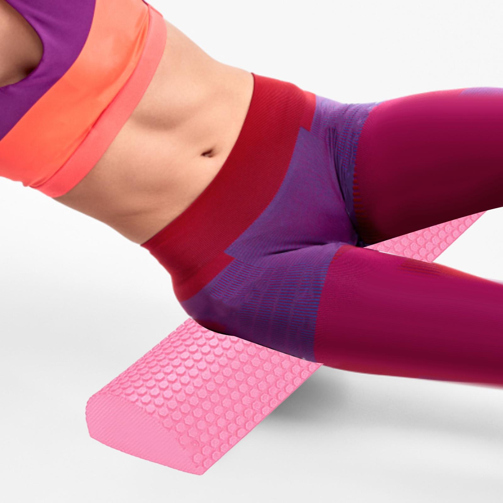 Lightweight Yoga Column Roller Foam Roller Massage Semicircle for Home Gym Pink