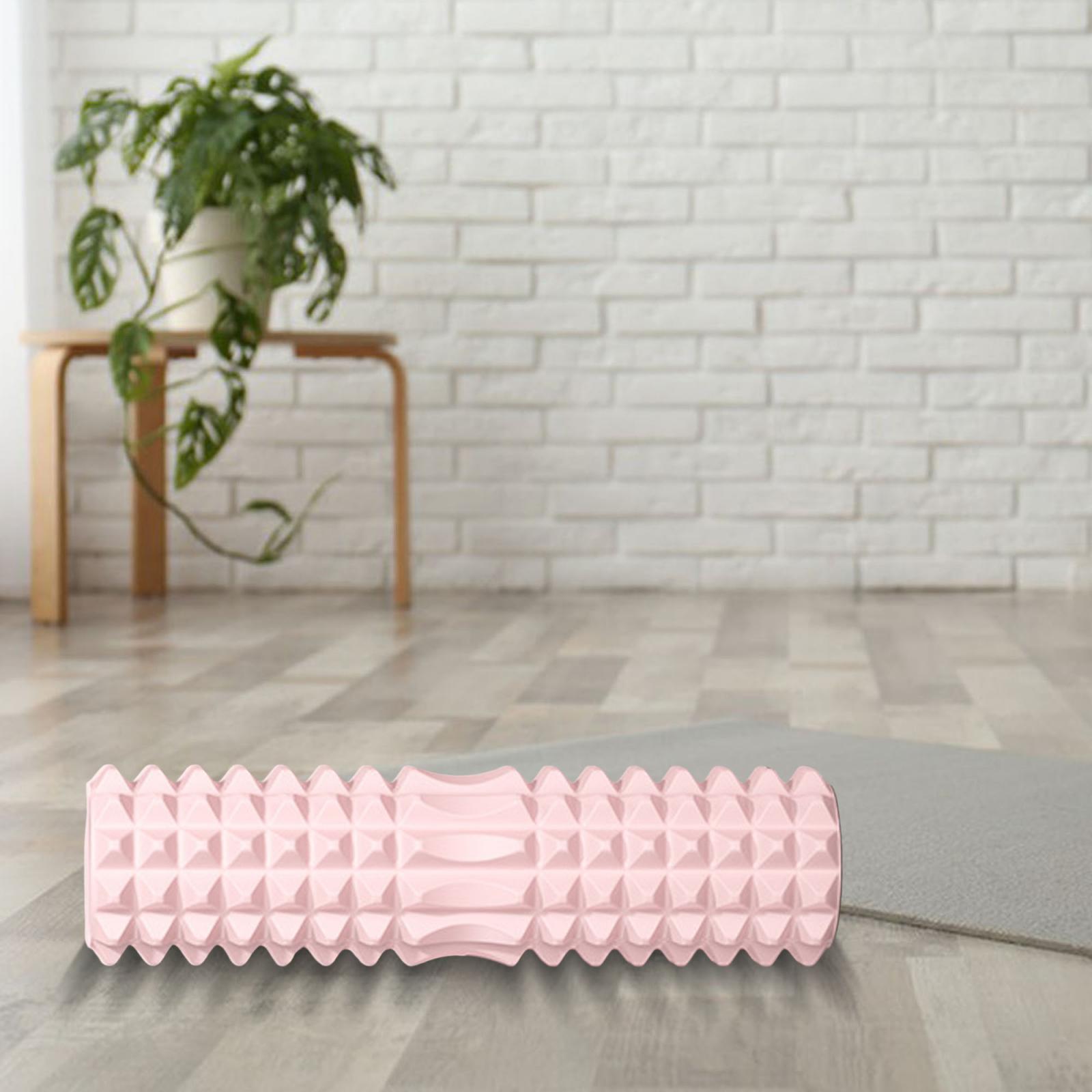 Yoga Column Foam Roller Pliable for Gym Equipment Body Stretching Sport Pink