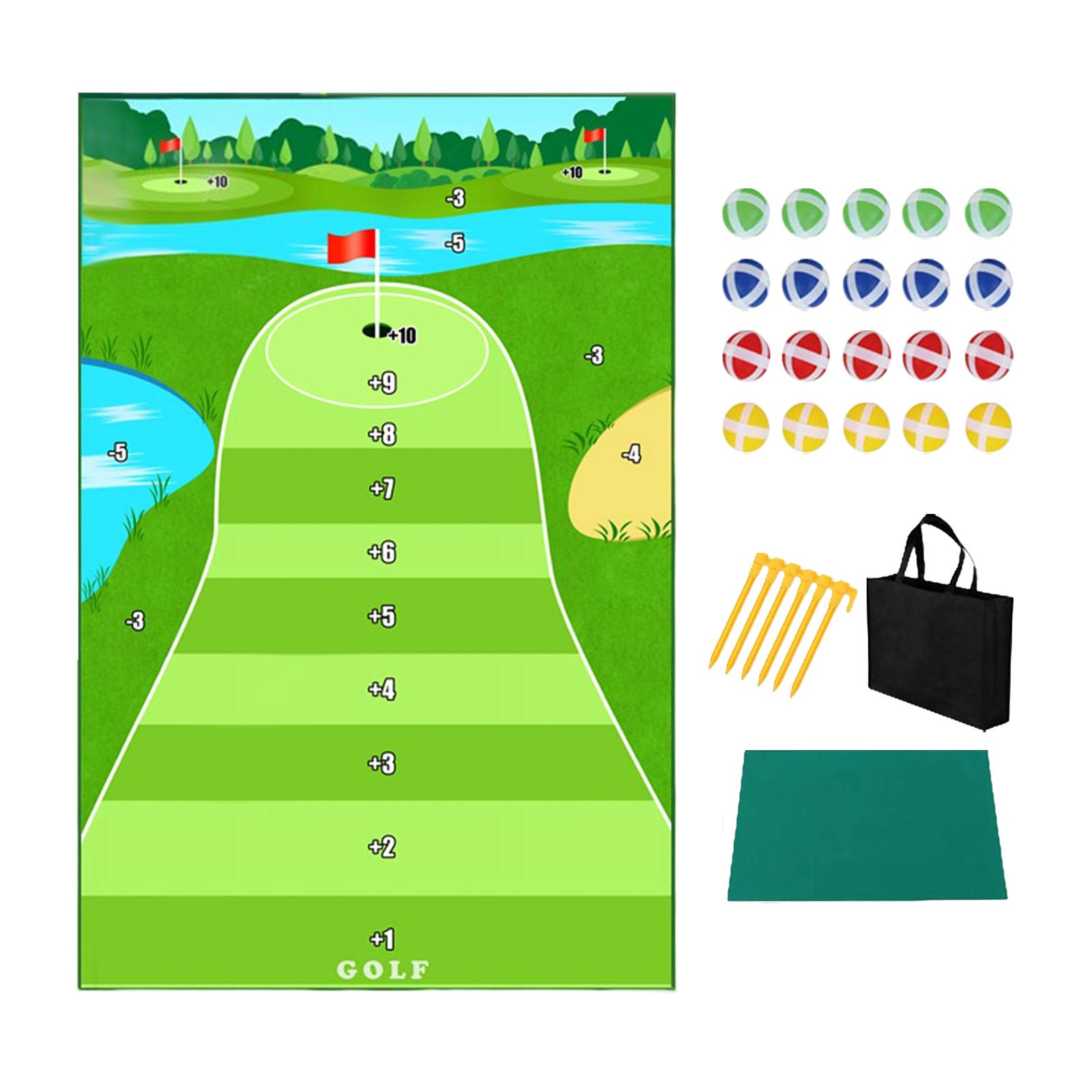 Golf Hitting Mat Practice Mat Golf Game Set for Backyard Beginners Equipment sponge mat nail