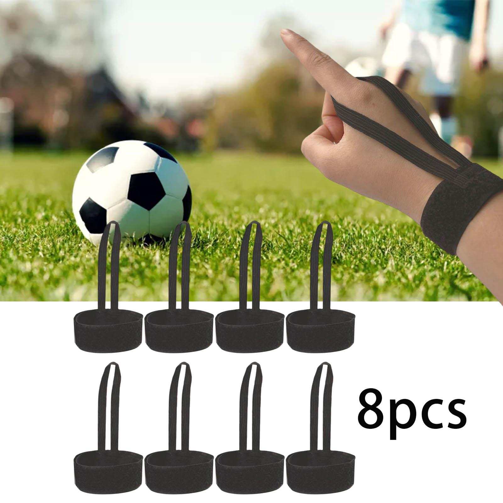8Pc Football Down Indicator Wrist with Fingers Loop Youth Referee Wristbands