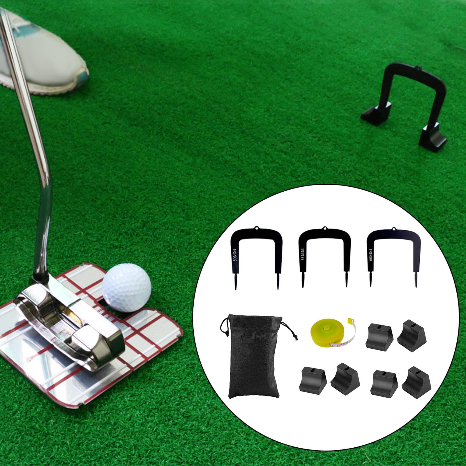 3x Golf Putting Gates Portable Metal Putter Goal Precision Practice Supplies