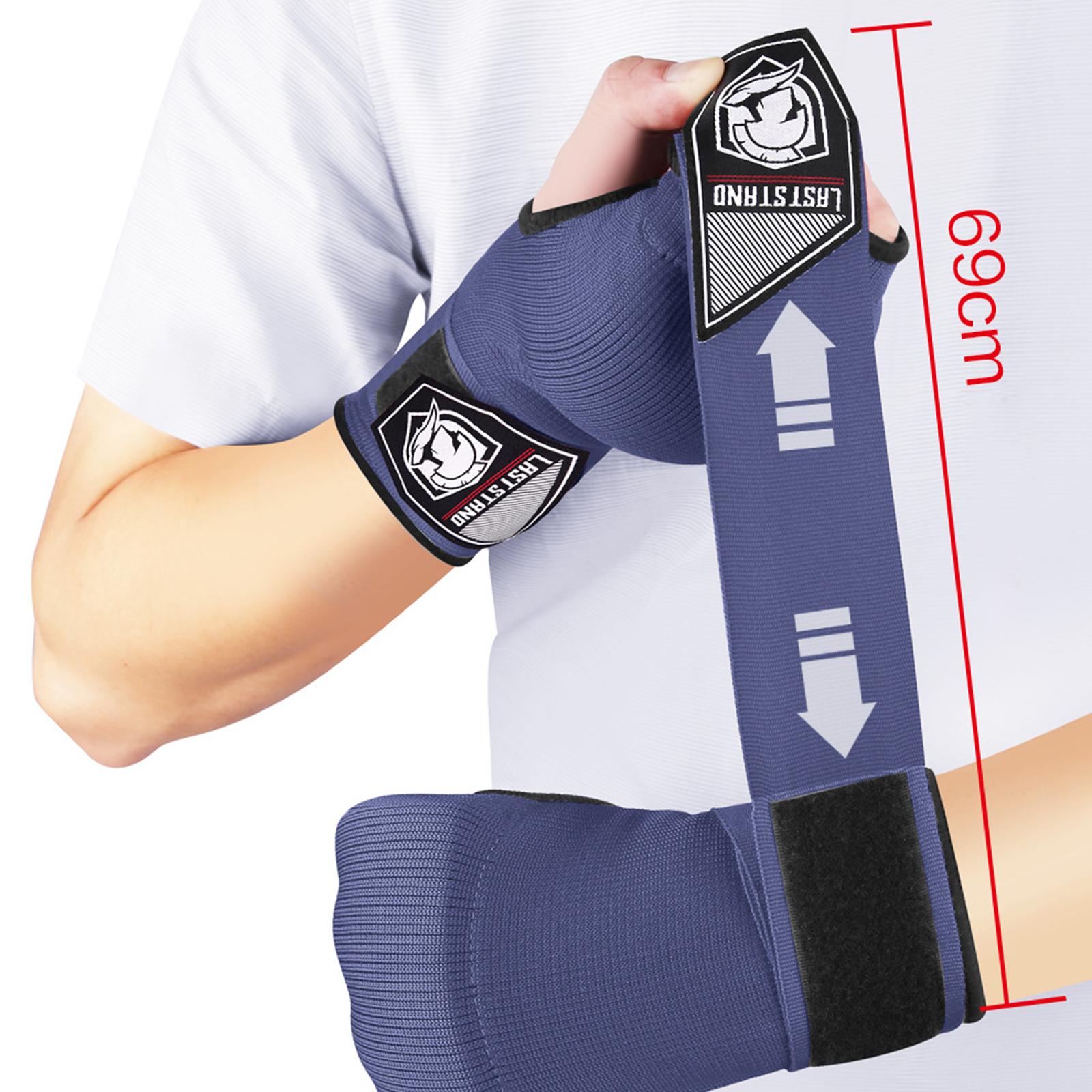 Gel Hand Wraps Boxing Inner Gloves for Taekwondo Muay Thai Martial Arts Blue