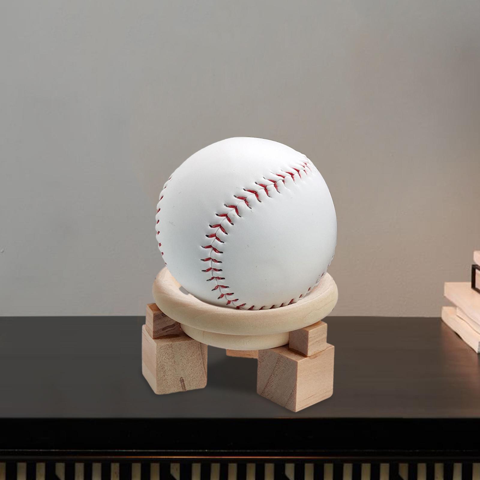 Baseball Display Stand Wooden Baseball Stand Desk Sports Ball Display Rack