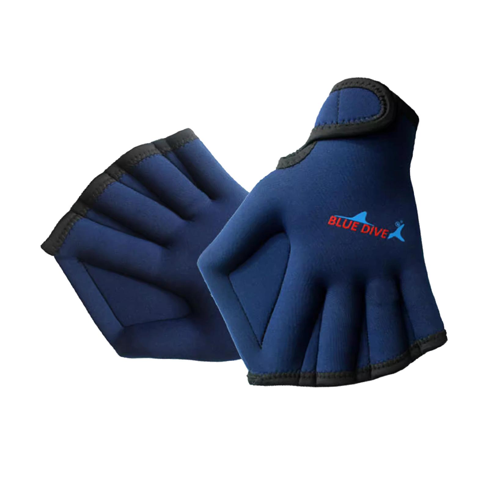 Swimming Gloves Navy Blue