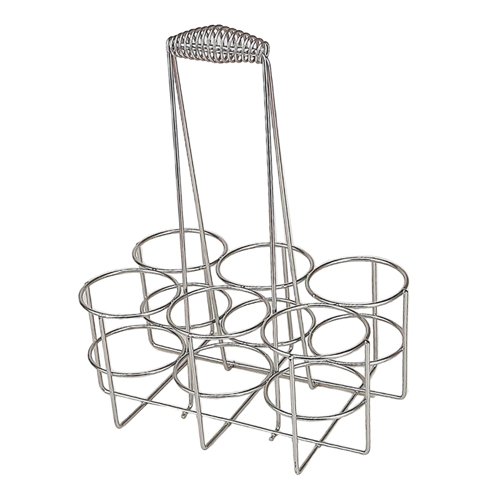 Water Bottle Carrier Basket Silver