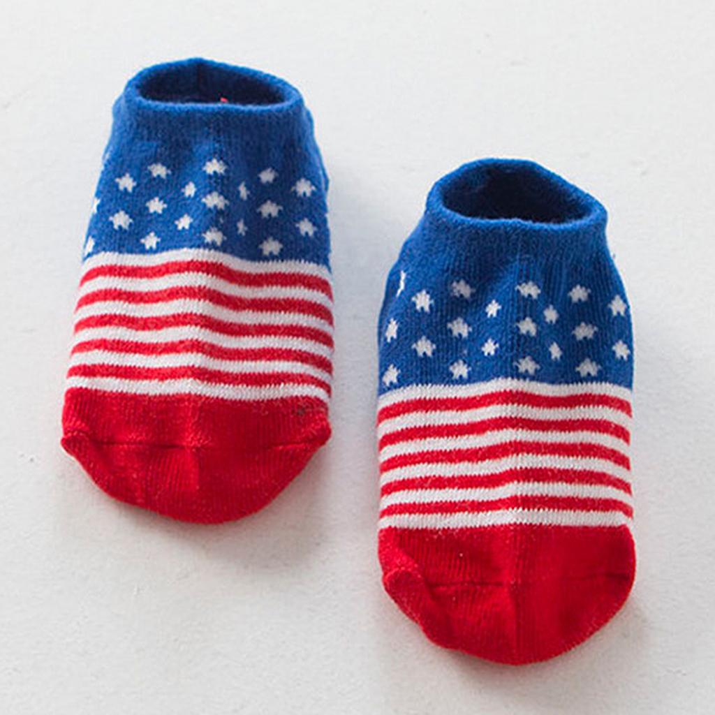 Pairs Kids Toddler Socks Boat Socks For Boys Girl 2-4 Years M American Flag
