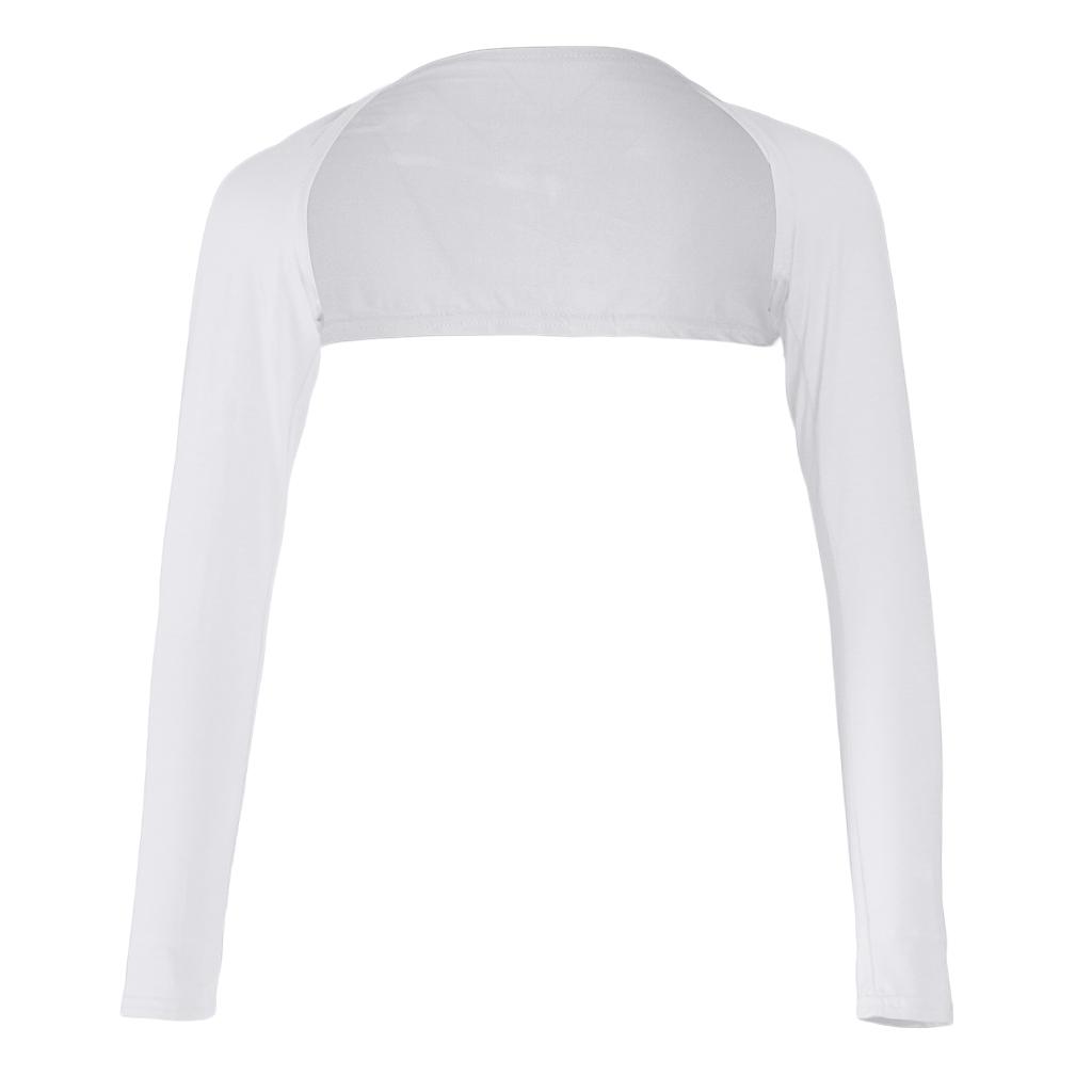 Long Sleeve Arm Cover Shrug White