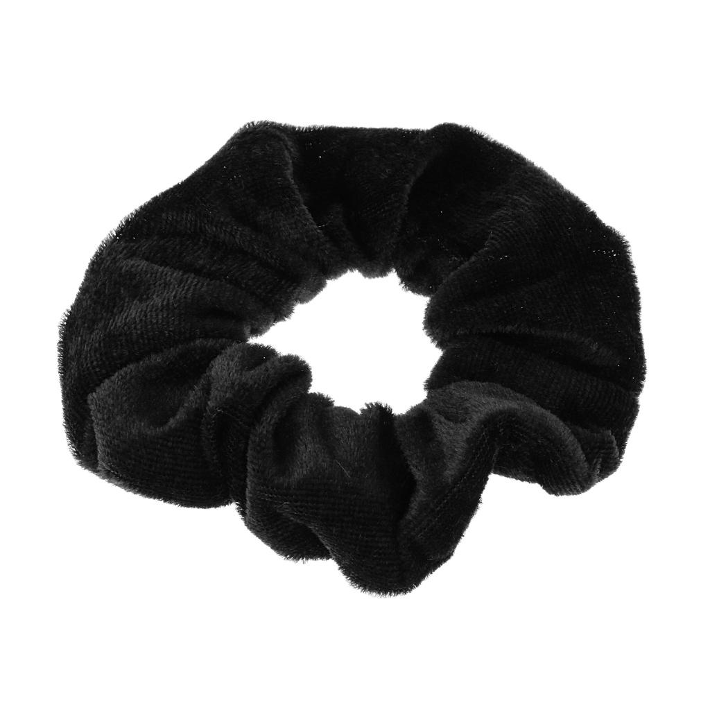 5 Pieces Velvet Hair Scrunchies Elastic Hair Band Soft Bobble Hair Ties  Black