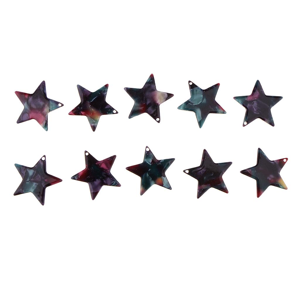 10Pcs Bulk Star Earring Bracelet DIY Jewelry Finding Making Craft Purple