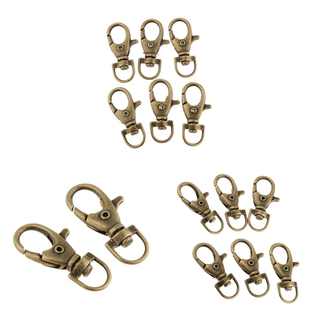 60Pcs Metal Swivel Clasps Lanyard Snap Hook Lobster Claw Clasp Palaeo cyan