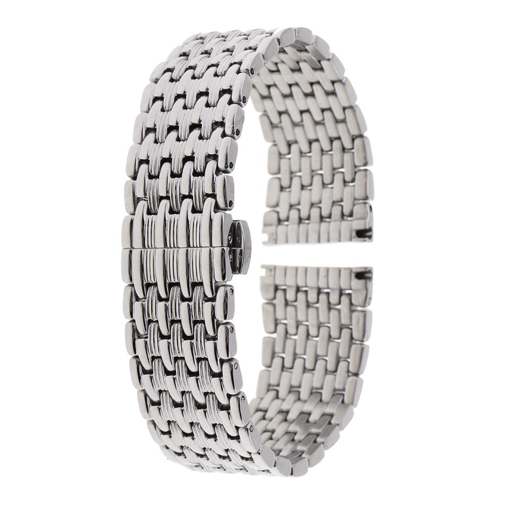 Watch Band Wristband Stainless Steel Adjustable Links 22mm Silver