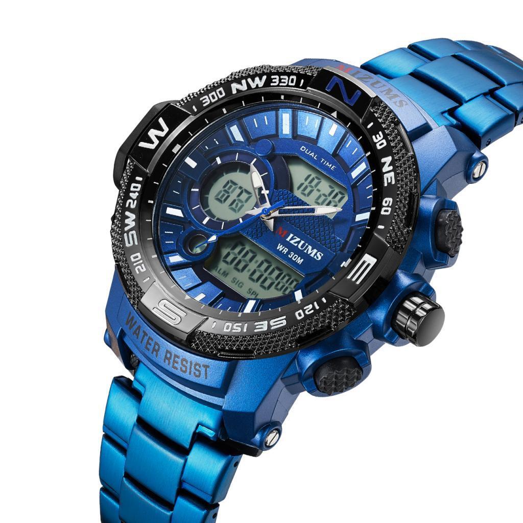 Mens Quartz Analog  Digital  Sport Watches with Alarm 