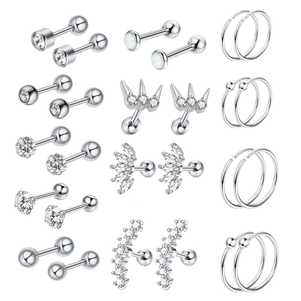 Stud Earrings 16G