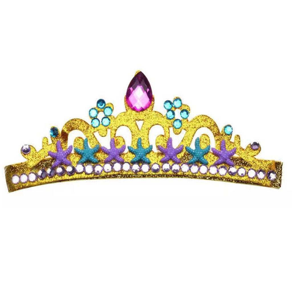 Crystal Girl Kids Crown Dance Teens Costume Headdress Hair Jewelry Gold