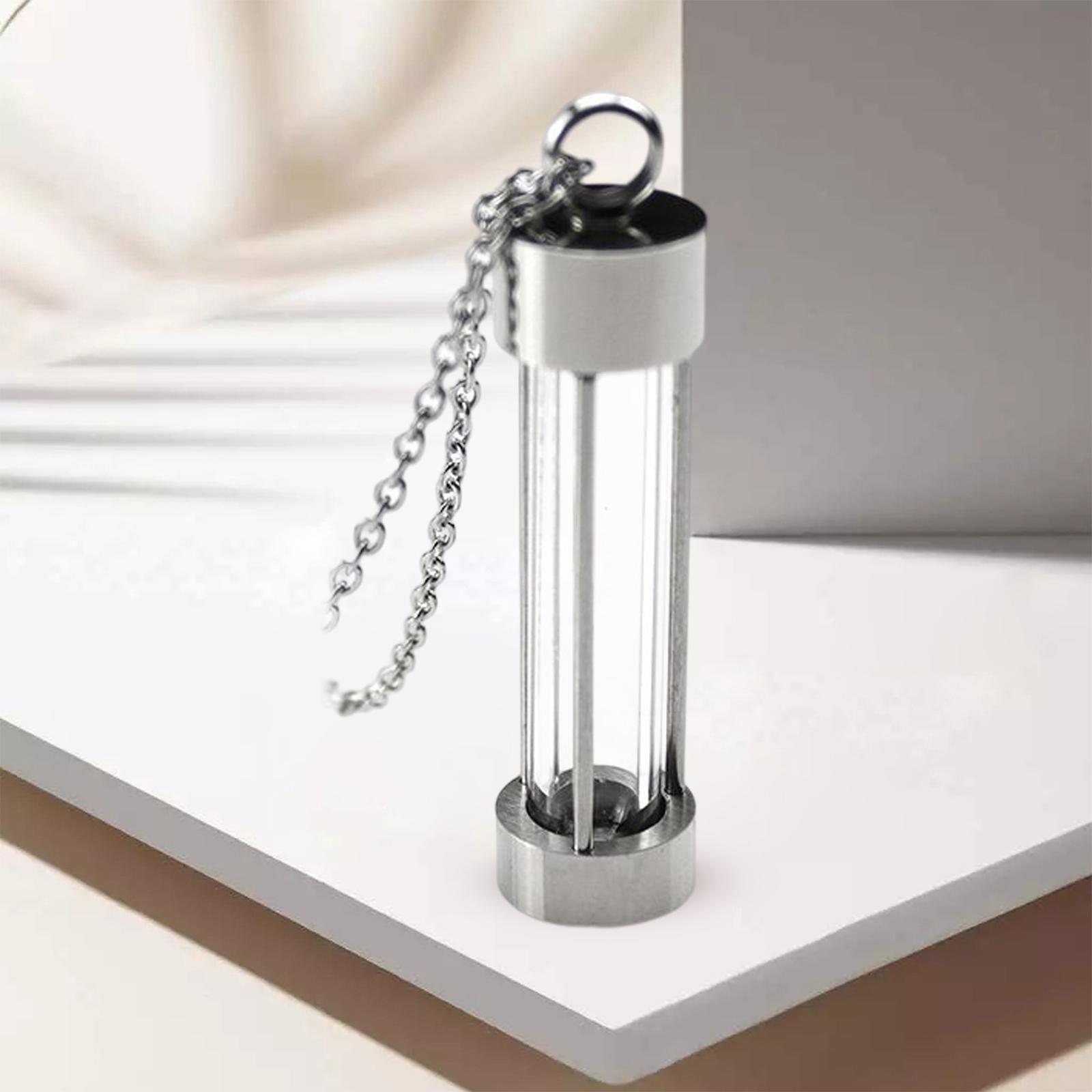 Durable Memorial Urn Necklace Rustproof Waterproof Fashion for Birthday Cylindrical