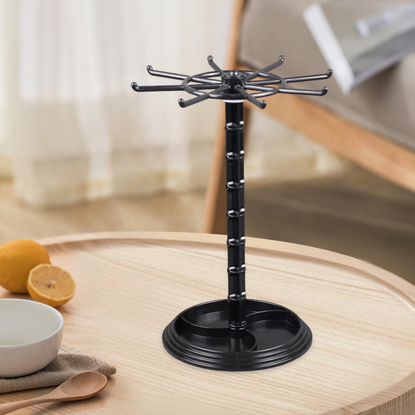 Necklace Organizer Hanging Rack Rotation for Scrunchie Bracelets Chains Tall Black