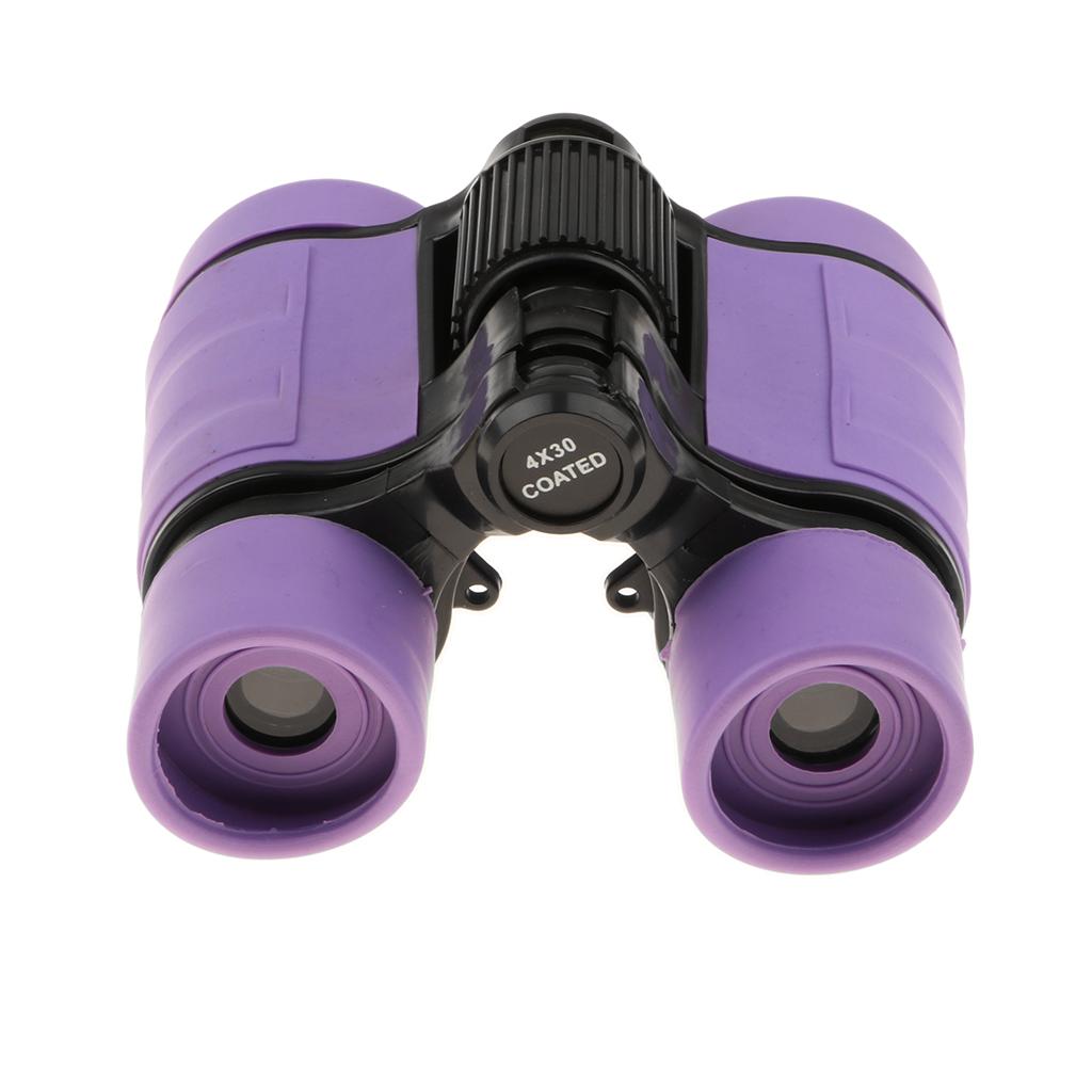 4x30 Plastic Binoculars Telescope Toy Kids Outdoor Educational Toy  Purple