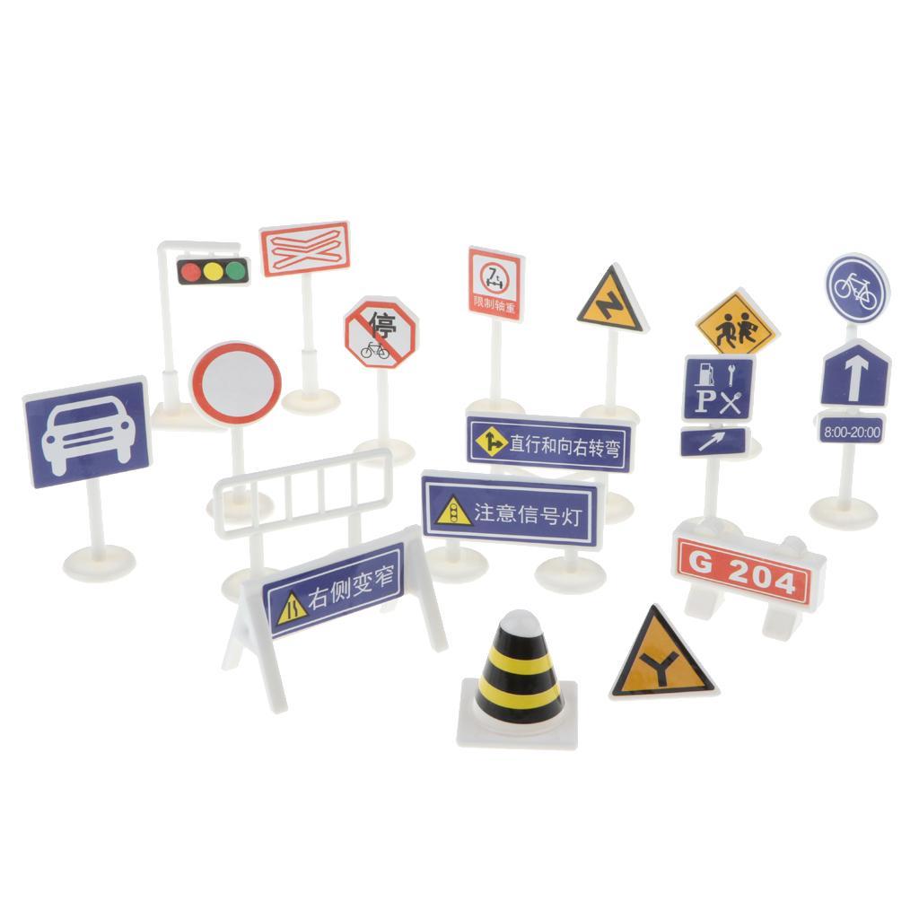 Street Road Sign Pretend Play Game Traffic Car & Vehicle Playset Toy ...