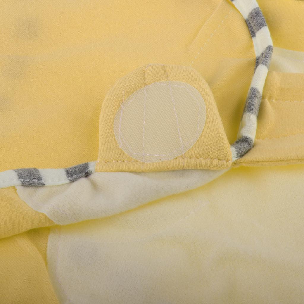 Newborn Infant Baby Swaddle Wrap Blanket Sleeping Bag with Hat Yellow