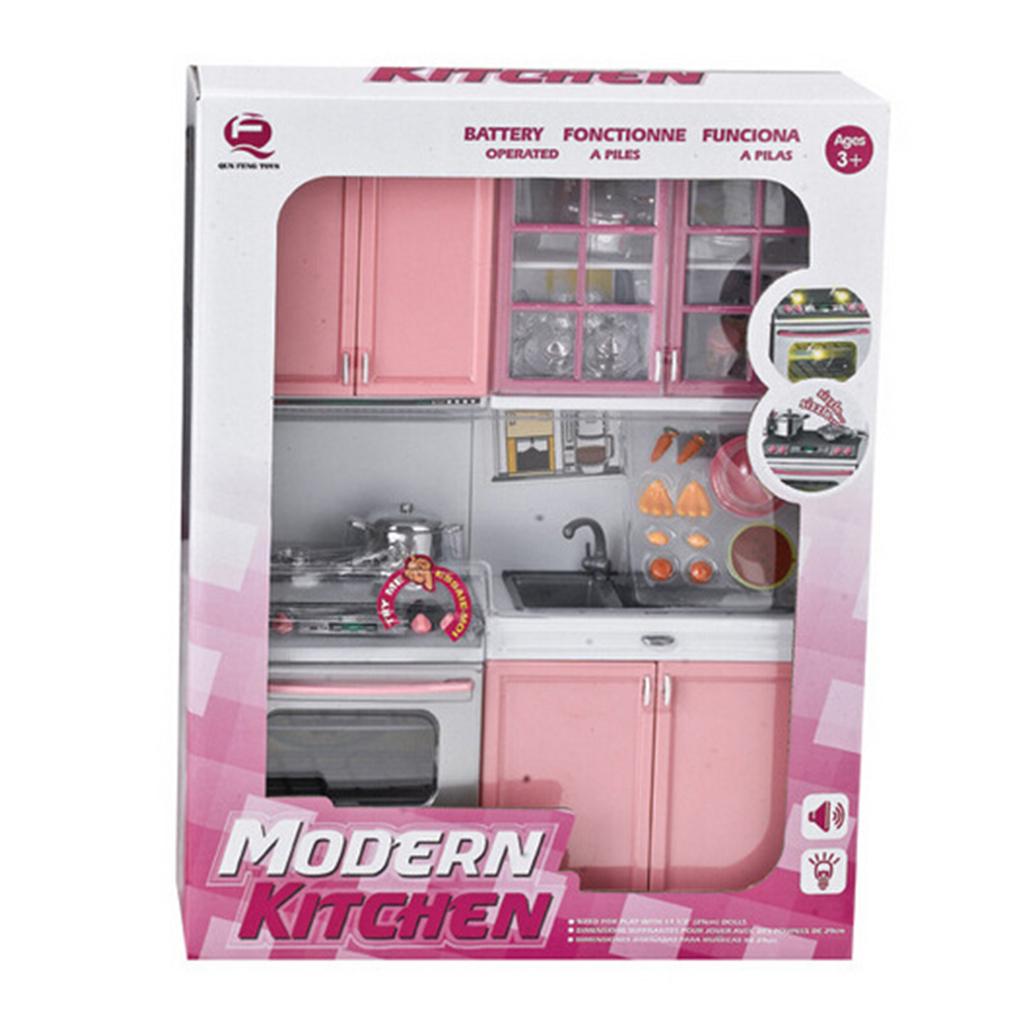 Modern Kitchen  Mini Toy Playset  with Lights and Sounds for 