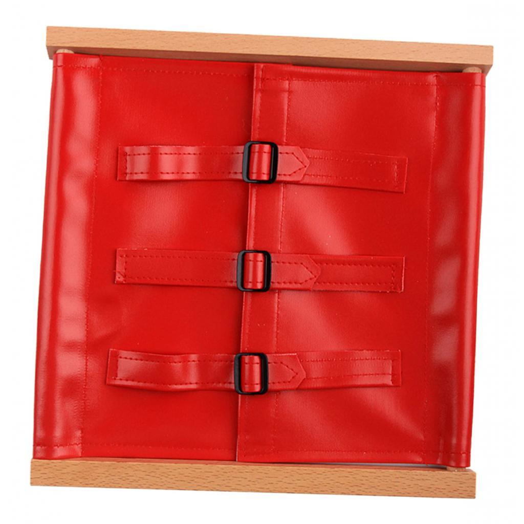 Kids Learning Buckle Snap Button Clothing Rack Red Leather Shoes Buckle