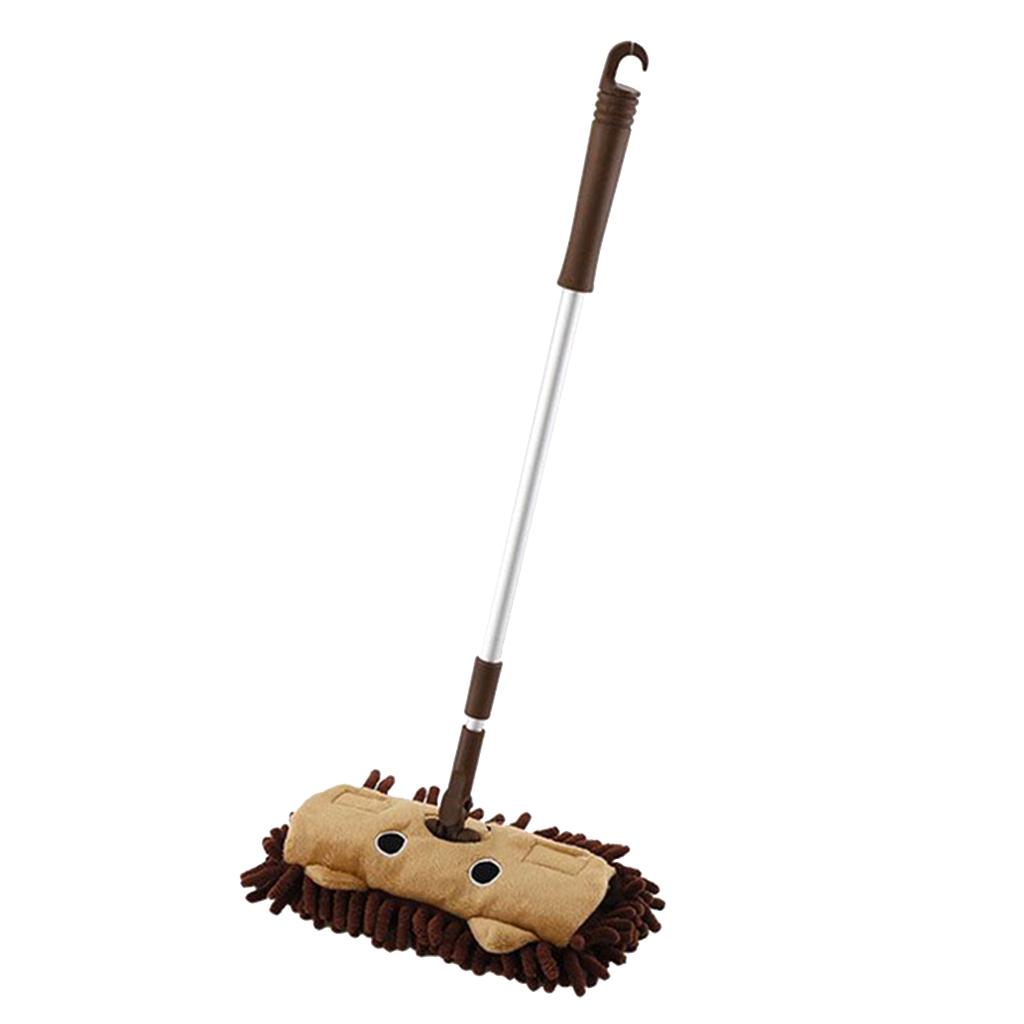 Childrens Kids Cleaning Sweeping Mop Play Toy Preschool Pretend Play Brown