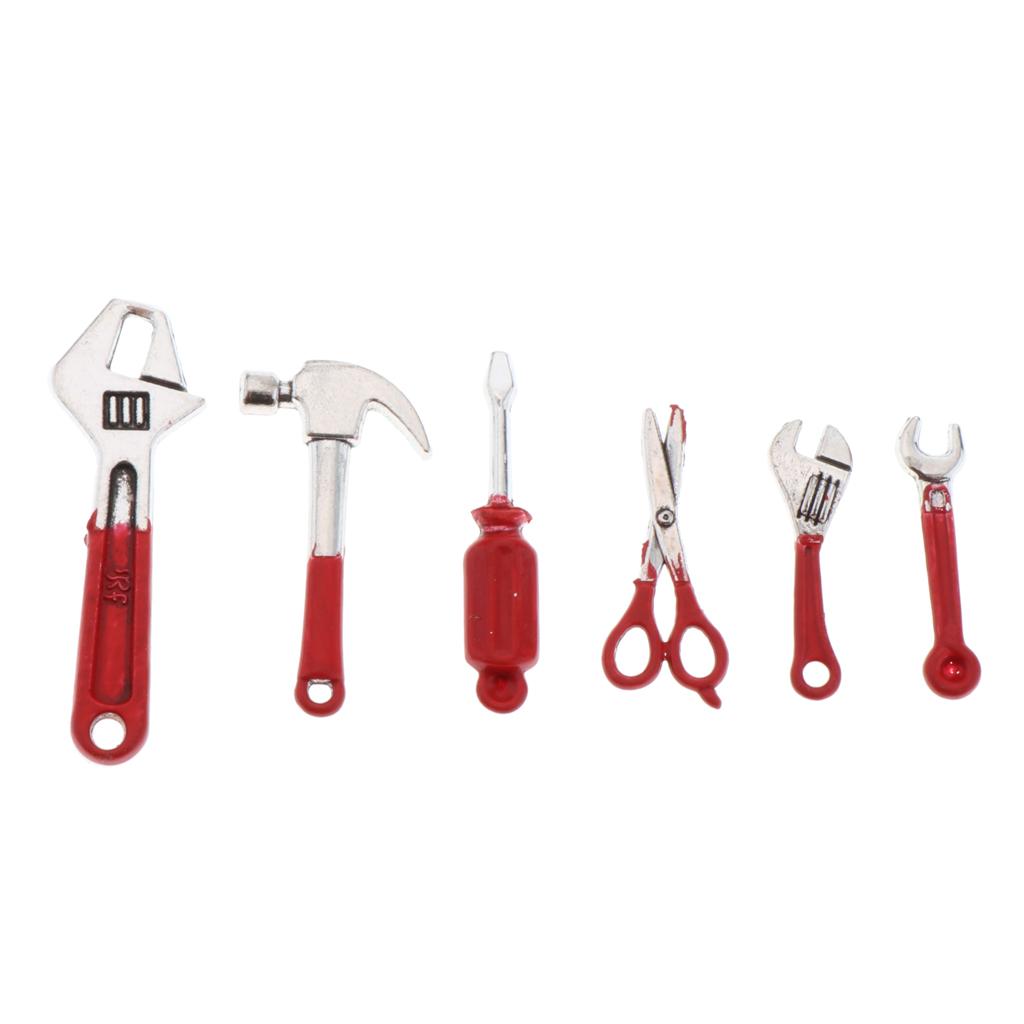 6pcs Miniature Home Repair Multi-Tool Set Fun for Party Dollhouse