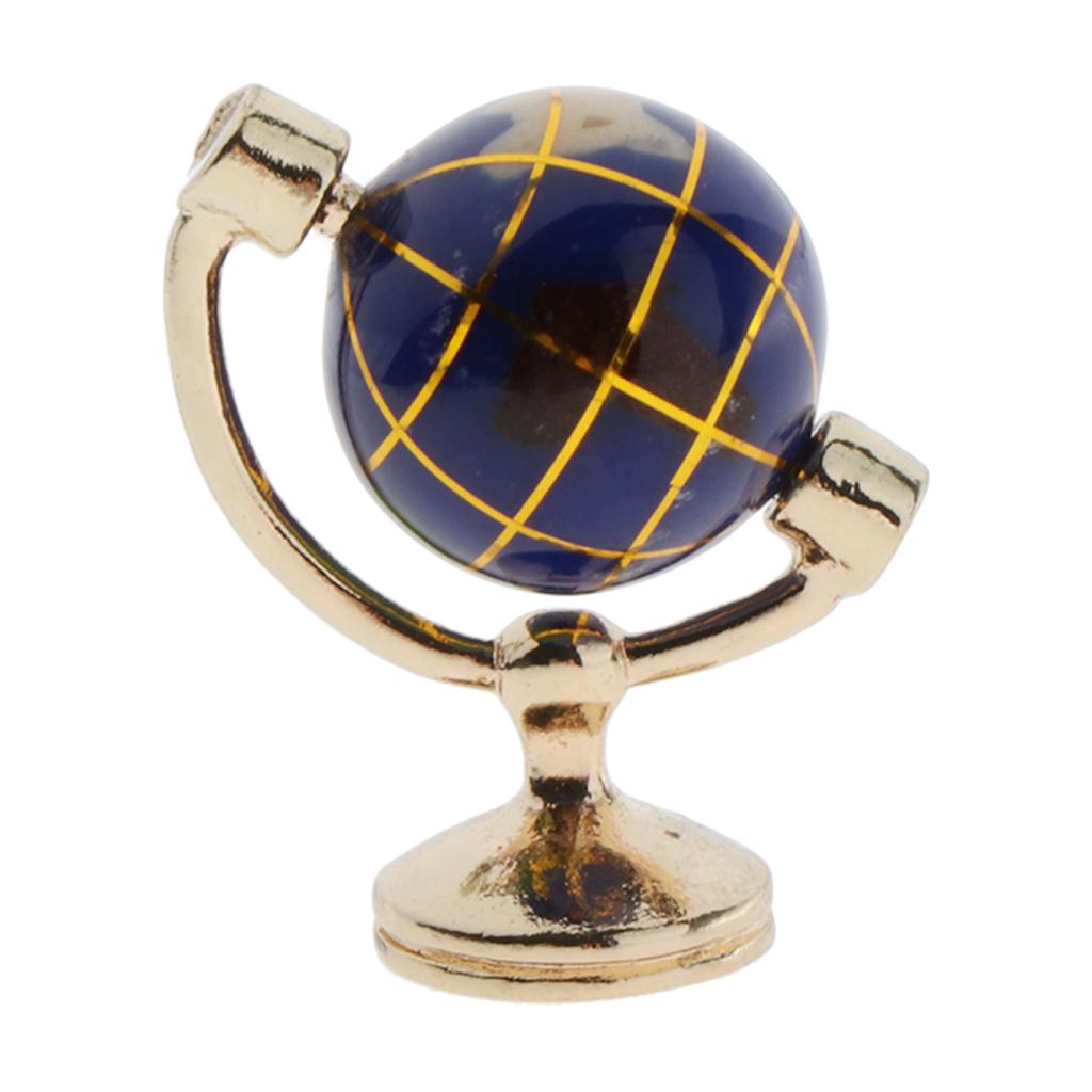 1:12 Scale Dollhouse Miniature Furniture World Earth Globe Dark Blue