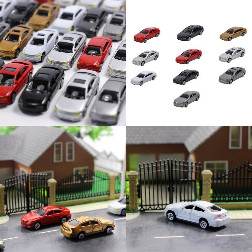 10pcs HO Scale Model Car 1:75 Building Train Scenery NEW