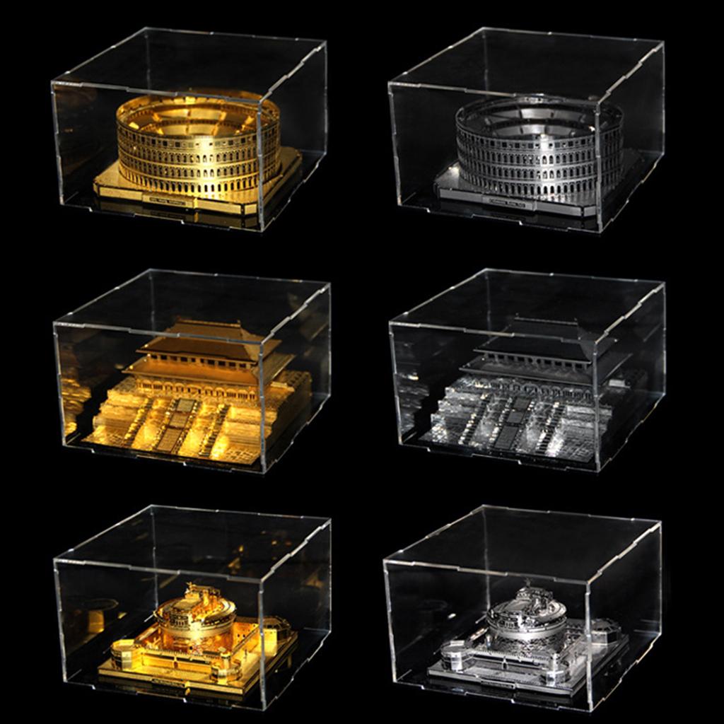 2xAcrylic Display Case Dustproof Protection Boxes Container 27x13x22cm