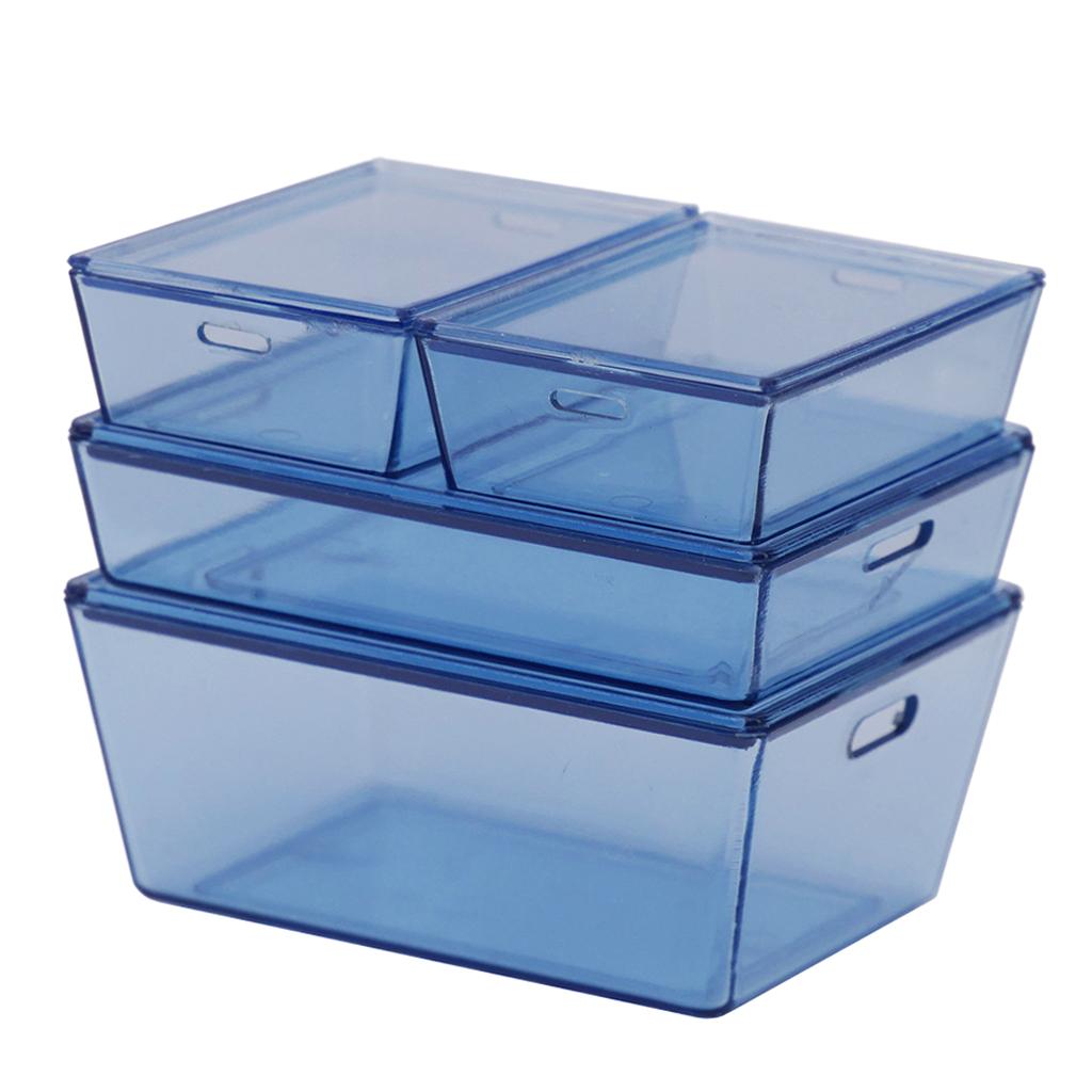 Mini Storage Boxes Blue Acrylic