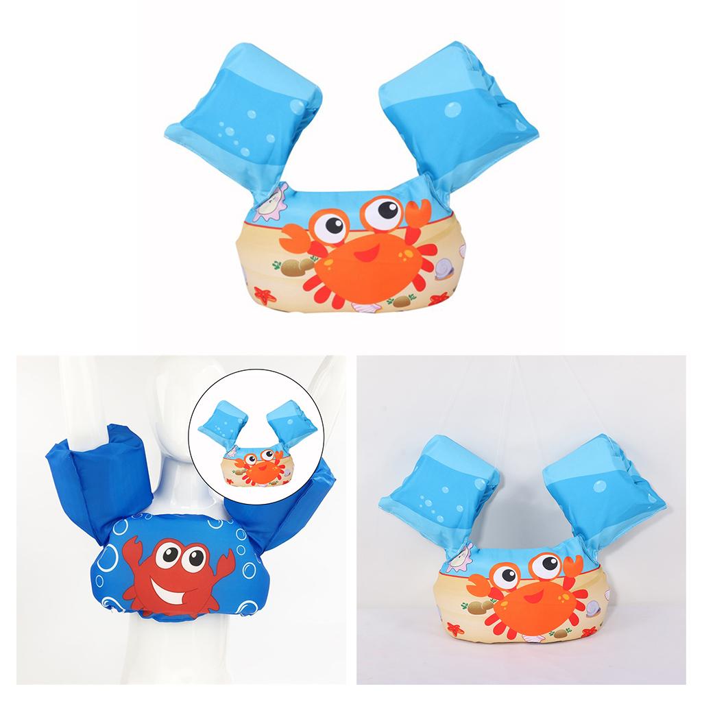 Baby Swim Life Jacket Vest Learn Swimming Training Crab Orange