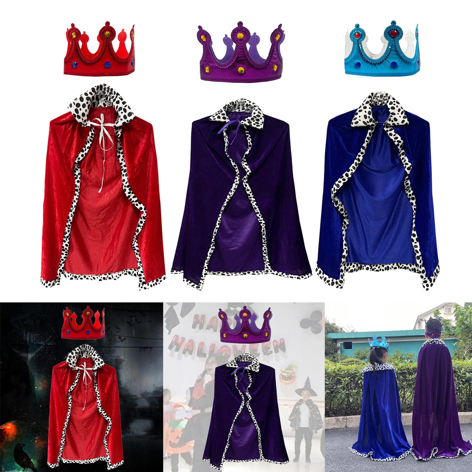 King Robe Kids Halloween Costume Cosplay Role Play Preschool Dress up 2pcs
