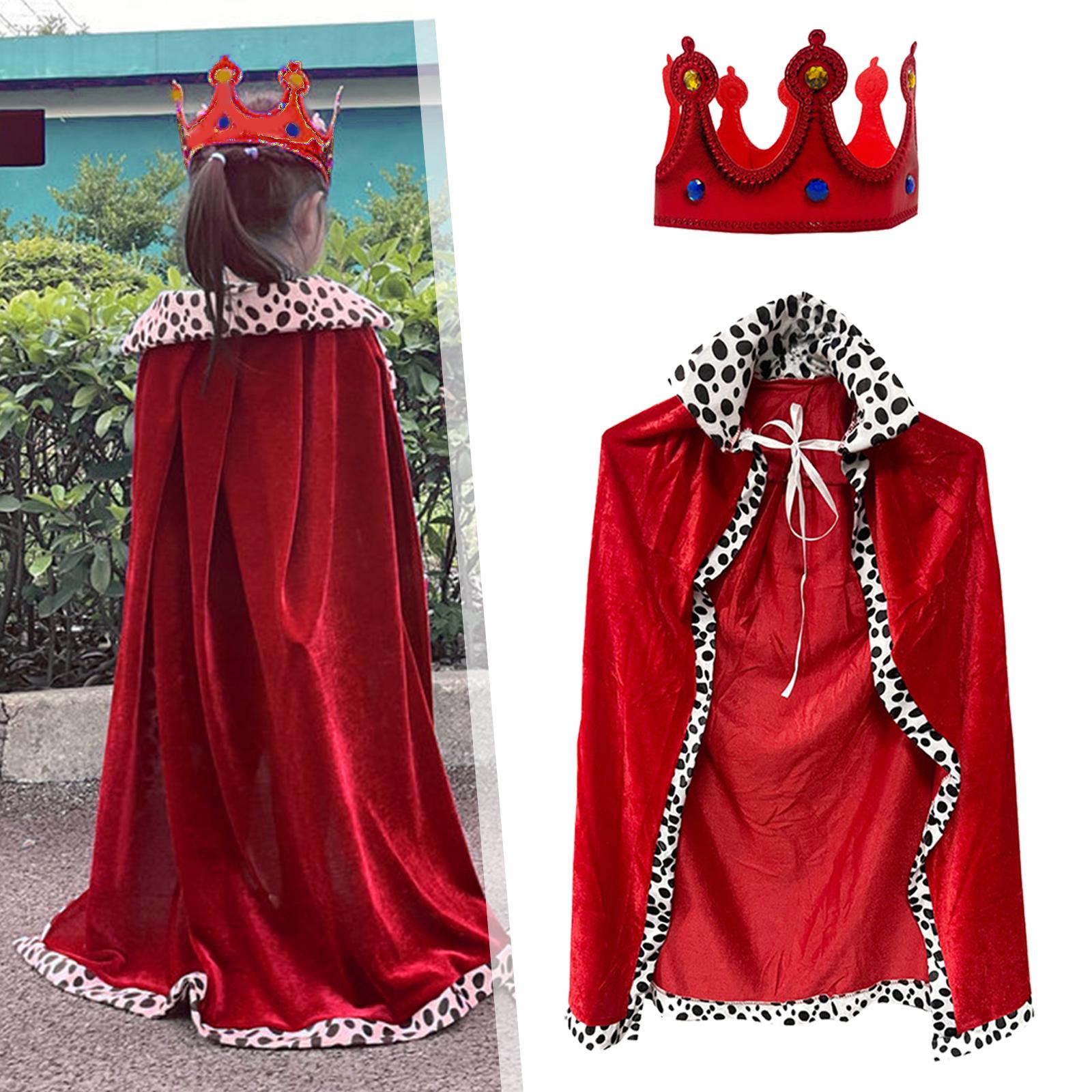 King Robe Kids Halloween Costume Cosplay Role Play Preschool Dress up Red