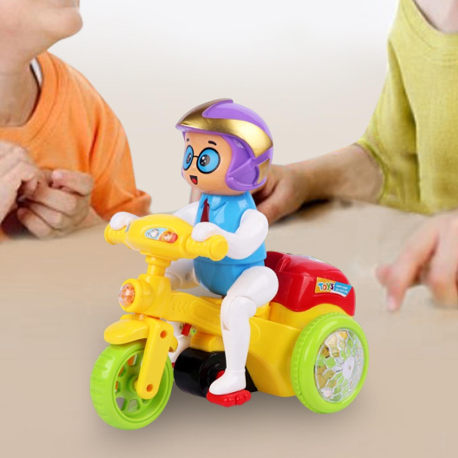 360 Rotation Motorcycle Vehicle Rollover for Toddlers Boys Girls yellow