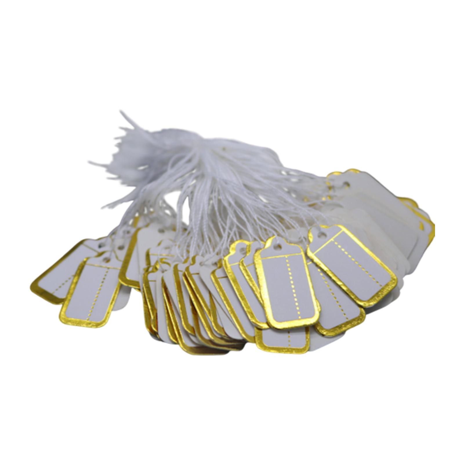 100Pcs Price Tags with String Attached Writable for Product