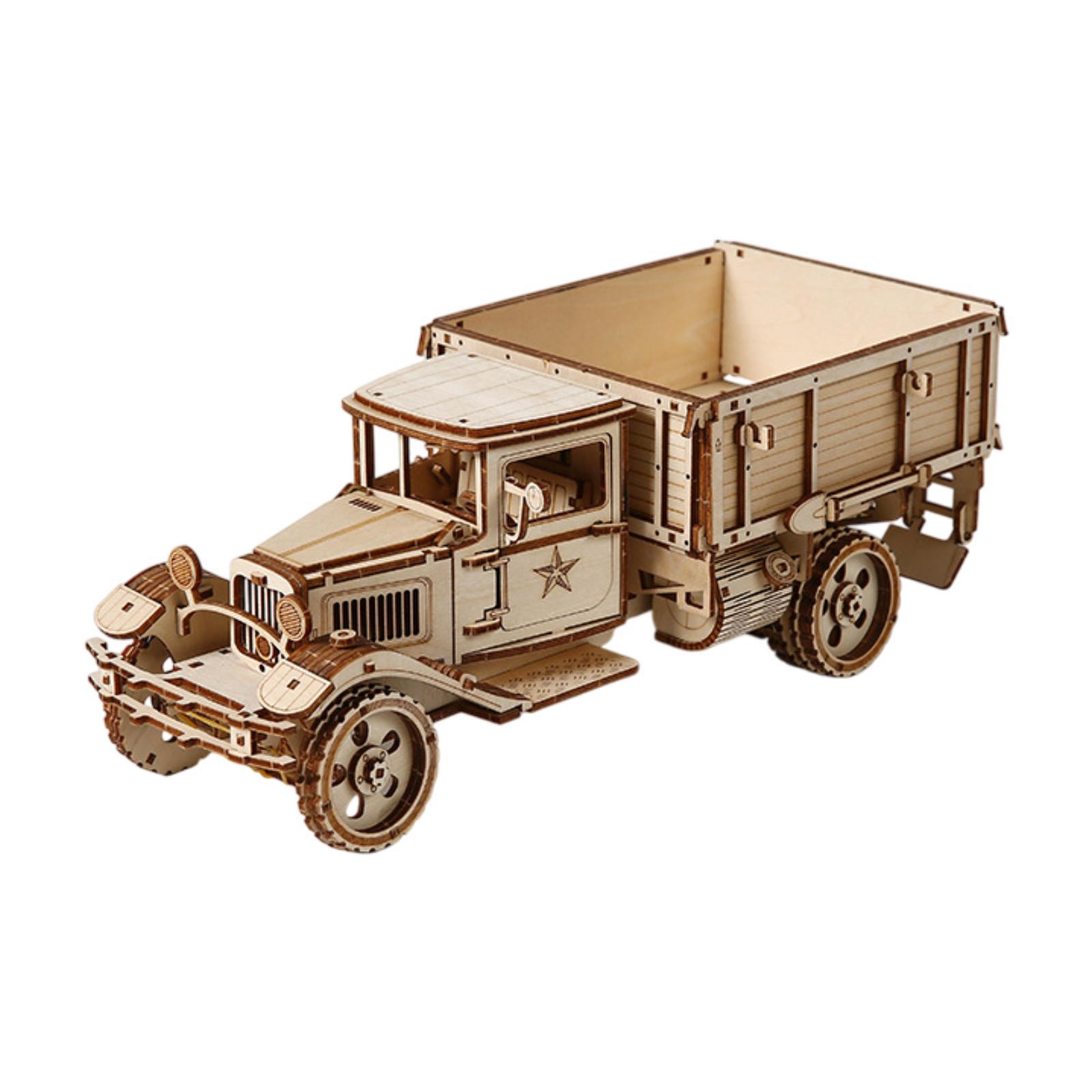 Wooden Model Truck Puzzle Kit